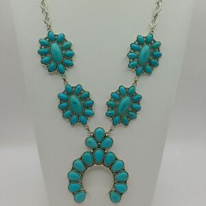 Turquoise Western Statement Necklace